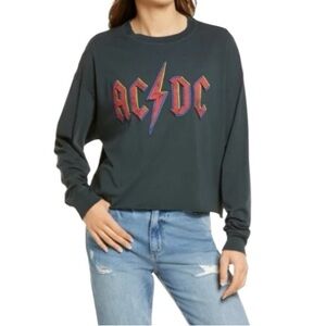 DAYDREAMER AC/DC Graphic Band Long Sleeve Shirt size L